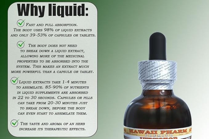 Ginkgo Alcohol-Free Liquid Extract, Organic Ginkgo (Ginkgo Biloba) Dried Leaf Glycerite Hawaii Pharm Natural Herbal Supplement 32 oz Unfiltered