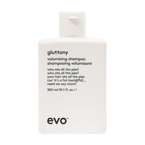 EVO Gluttony Volumising Shampoo - Volumizing Shampoo For All Types Of Hair - Adds Lift, Body Shine, Strength & Elasticity