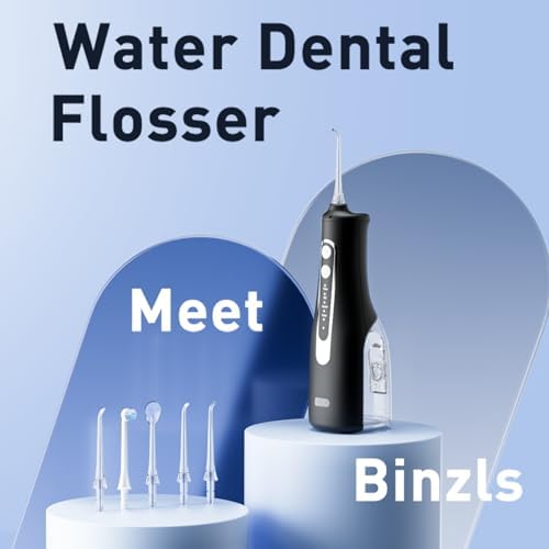 Water Dental Flosser Teeth Pick - 4 Modes Cordless Oral Irrigator - 300ML Portable and Rechargeable IPX7 Waterproof - Water Dental Piks for Cleaning for Home Travel - Oral Dental Care Fsa Hsa