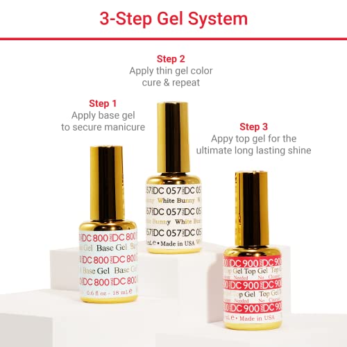DND DC Gel Polish Set, Pink Collection, UV/LED Gel Polish and Air Dry Nail Lacquer, Matching Chip-Free Polish Duo, 284 Hibiscus, 0.5 Fl Oz