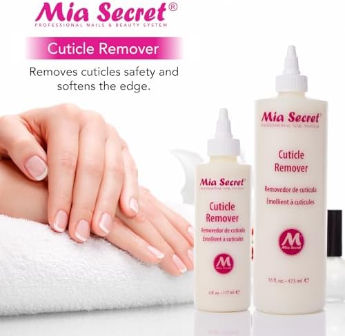 Mia Secret Cuticle Softener & Remover - Quick Easy Safe - Removes Cuticles Safely and Softens The Edge - Excellent for Manicures and Pedicures (16 oz.)