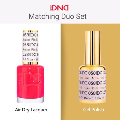 DND DC Gel Polish Set, Red Collection, UV/LED GelPolish and Air Dry Nail Lacquer, Matching Chip-Free Polish Duo, 0.5 Fl Oz Each