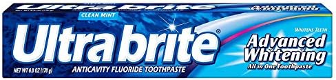 Ultra brite Advanced Whitening Toothpaste Clean Mint 6 oz (Pack of 8)