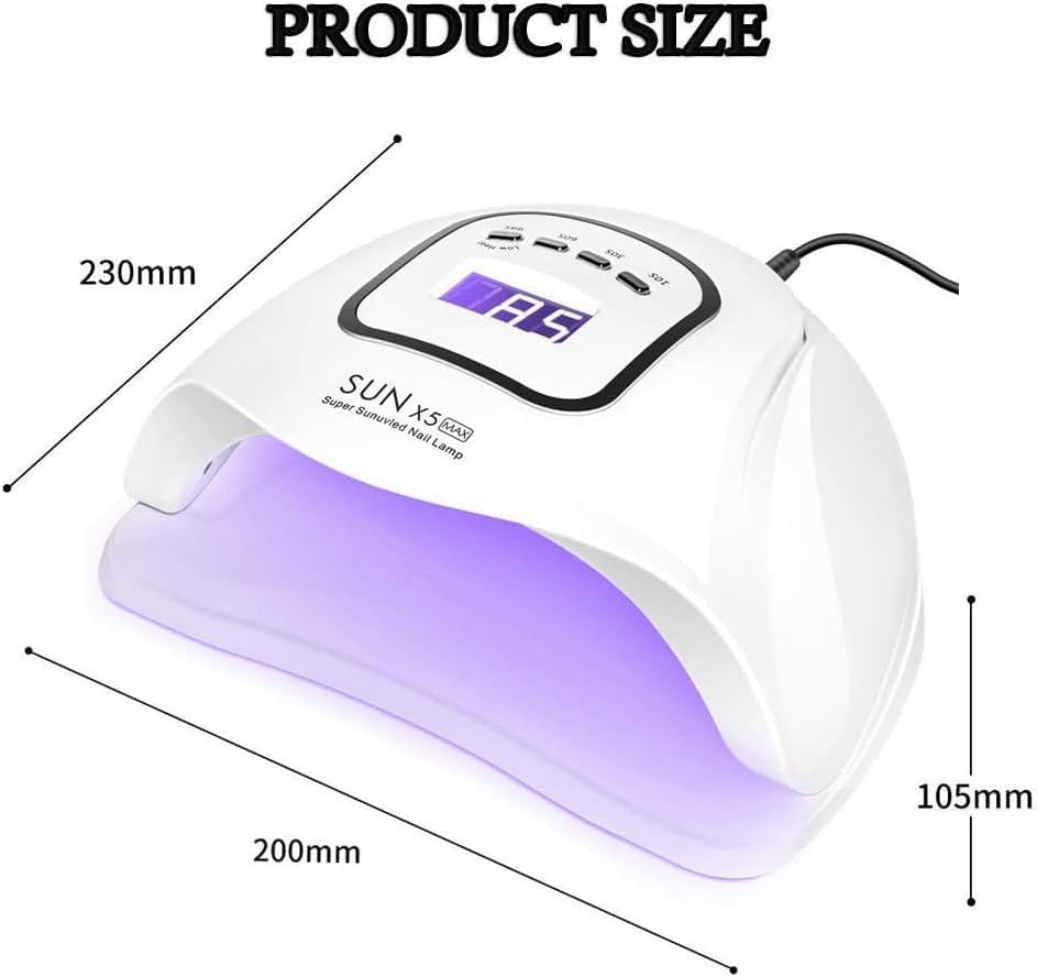 UV LED Nail Lamp 150W, Professional Nail Dryer Gel Polish Light, UV Nail Light With 4 Timer Setting, Nail Polish Curing Gel LED Dryer, Professional Nail Art Tools With Automatic Sensor, LCD Display