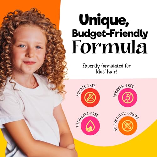 CurlyKids Super Detangling Spray | Frizz Control Hair Detangler Spray for Kids, Hair Care for Kinky, Wavy & Curly Hair, Sulfate & Paraben Free, 3 Pack