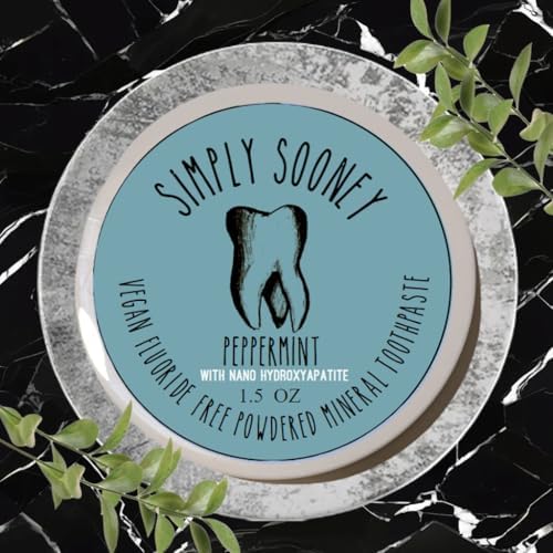 Remineralizing Vegan Mineral Tooth Powder I Peppermint Nano-hydroxyapatite Formula I Natural Whitening I Stronger Teeth 1.5oz (1.5 oz jar)