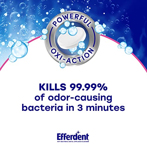 Efferdent Denture Cleaner Complete Clean, Retainer Cleaning Tablets for Aligners, Dentures, and Dental Appliances, 126 Count, 2 Pack