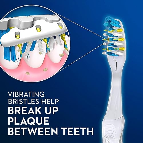 Oral-B Pulsar, Battery Powered 3D White Advanced Vivid Soft Toothbrush Twin Pack, Tooth Brush Pack, Travel Essentials (Colors May Vary)