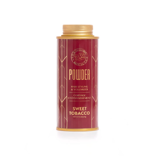 18.21 Man Made Hair Styling Powder for Men, Adds Volume, Texture, and Absorbs Oil with a Matte Finish, Flexible Hold, and Bold Sweet Tobacco Scent
