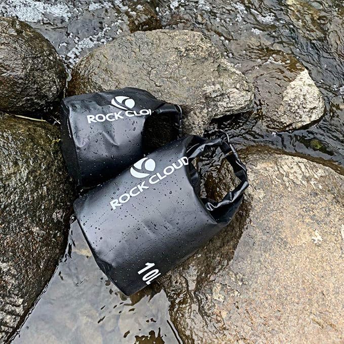ROCK CLOUD Dry Bag Waterproof 5L Dry Sack for Kayaking Rafting Boating Beach Surfing Swimming Canoe Camping Hiking Fishing Ski, Orange