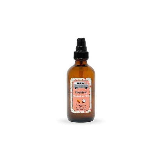 Vanman - Protection Oil Hair Serum for Growth Infused with Castor, Jojoba, Almond, Olive, Emu, Coconut Fragrance-Free Dry and Frizzy 4 Ounce
