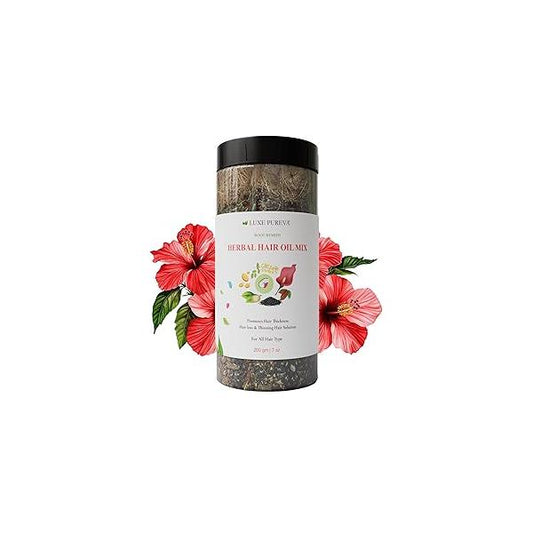 LuxePureva Herbal Hair Oil Mix | Herbs For Growth 19 Vital Long, Thick, And Lustrous Care Product Women Men DIY Infusion DOES NOT INCLUDE OIL